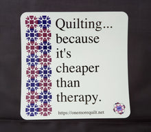 Load image into Gallery viewer, Quilt Therapy Window Cling